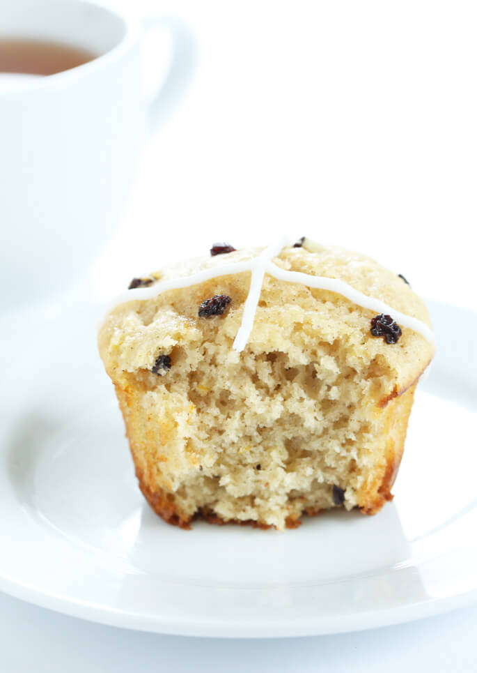 Gluten Free Hot Cross Bun Muffins