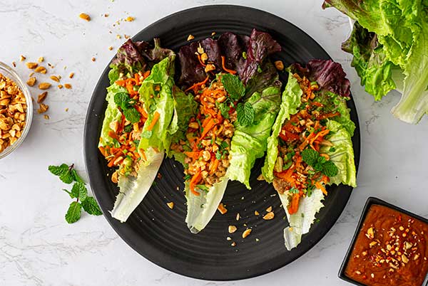 Thai Peanut Lettuce Wraps | Gluten Free & More