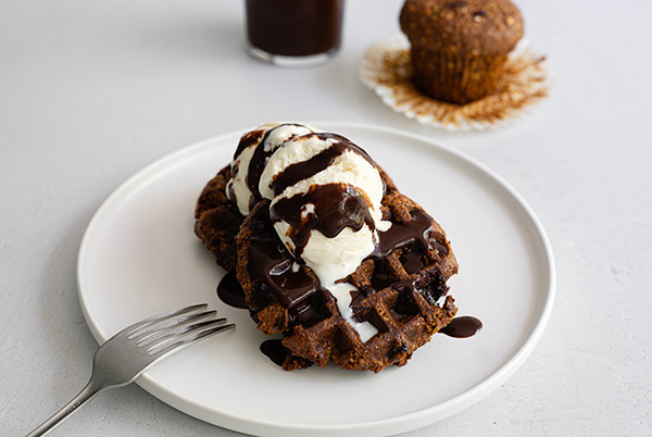 Chocolate Chip Muffin Mini Waffles