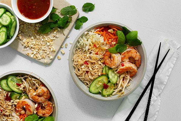 Vietnamese Rice Noodle and Shrimp Salad