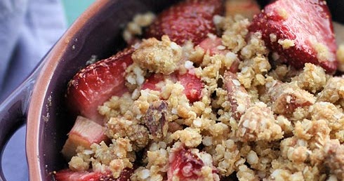 Gluten-Free Goddess Strawberry Rhubarb Crisp