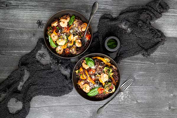 Wickedly Delicious Black Pasta with Shrimp